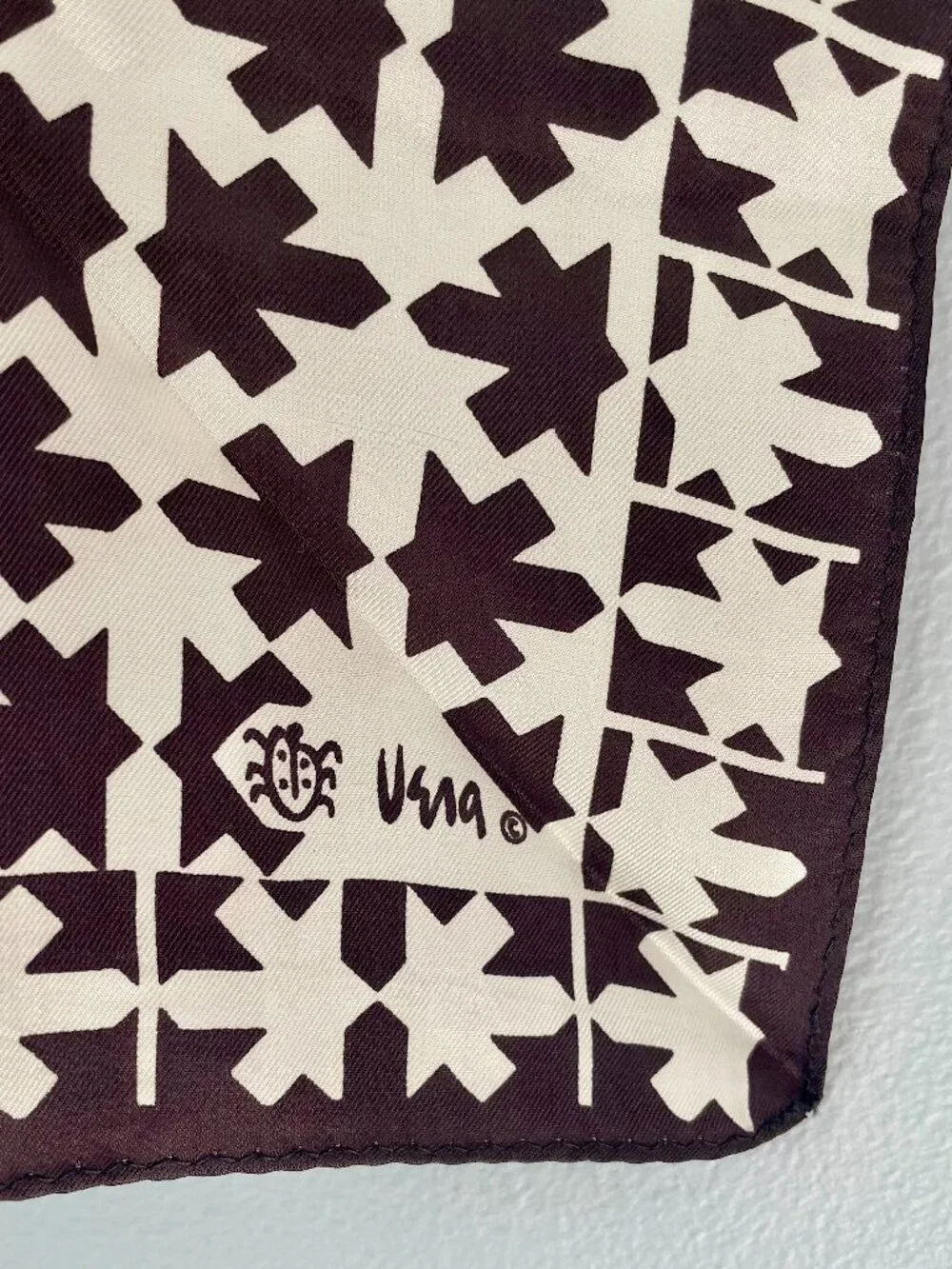 Square Black & White Geometric Scarf by Vera Neumann